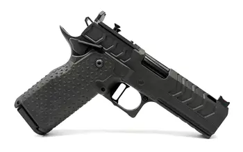 Atlas EOS, 9x19mm, DLC Finish, 4.25" Ported Barrel, Steel Frame, Medium Flat Black Trigger, Commander Alpha Grip, Optics Ready, RMR/SRO Plate, 1 16 Rd 120mm Magazine 2 17Rd 126mm Magazines, Optic Not Included, DS 1911